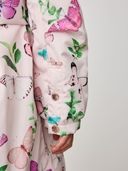 Baker by Ted Baker Pink Shower Resistant Floral Printed Rain Trench - Image 8 of 8