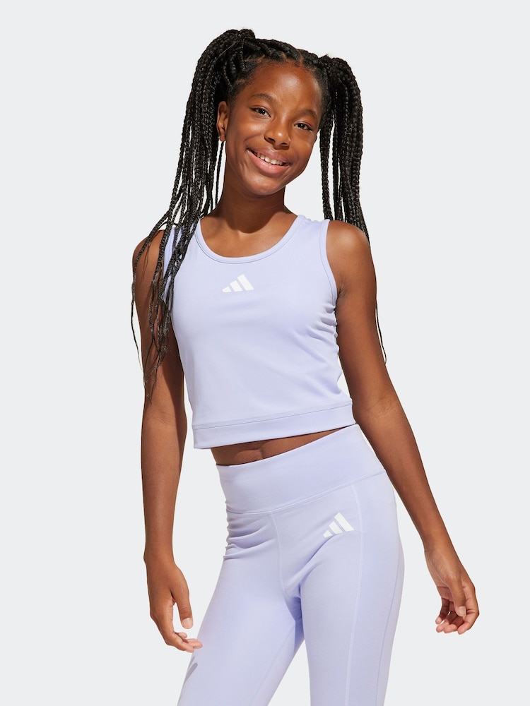 adidas Purple All Sports Favourite Crop Top - Image 1 of 5
