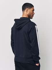 adidas Black Essentials 3-Stripes French Terry Full-Zip Hoodie - Image 2 of 7