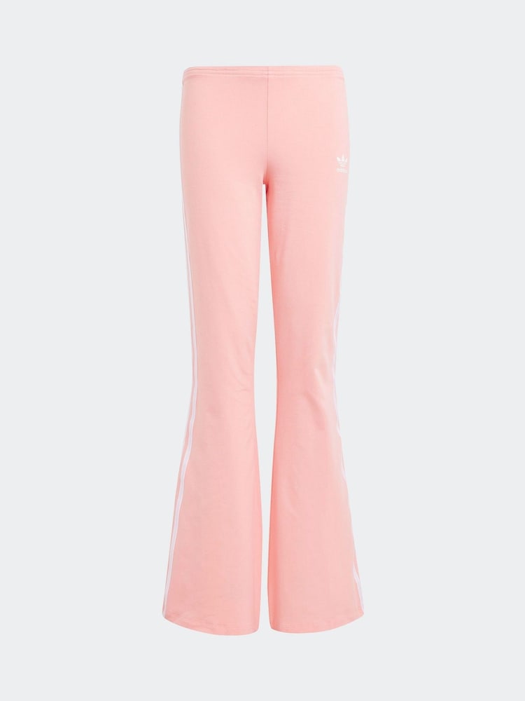 adidas originals Pink 3 Stripe Flared Leggings - Image 5 of 6