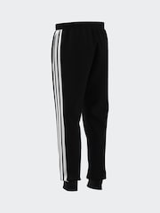 adidas Black Essentials 3-Stripes Fleece Joggers - Image 11 of 13