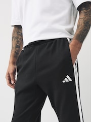 adidas Black Essentials 3-Stripes Fleece Joggers - Image 5 of 13