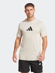 Серый - Футболка с графическим принтом категории All-Gym от adidas - Image 1 of 6