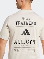 Серый - Футболка с графическим принтом категории All-Gym от adidas - Image 4 of 6