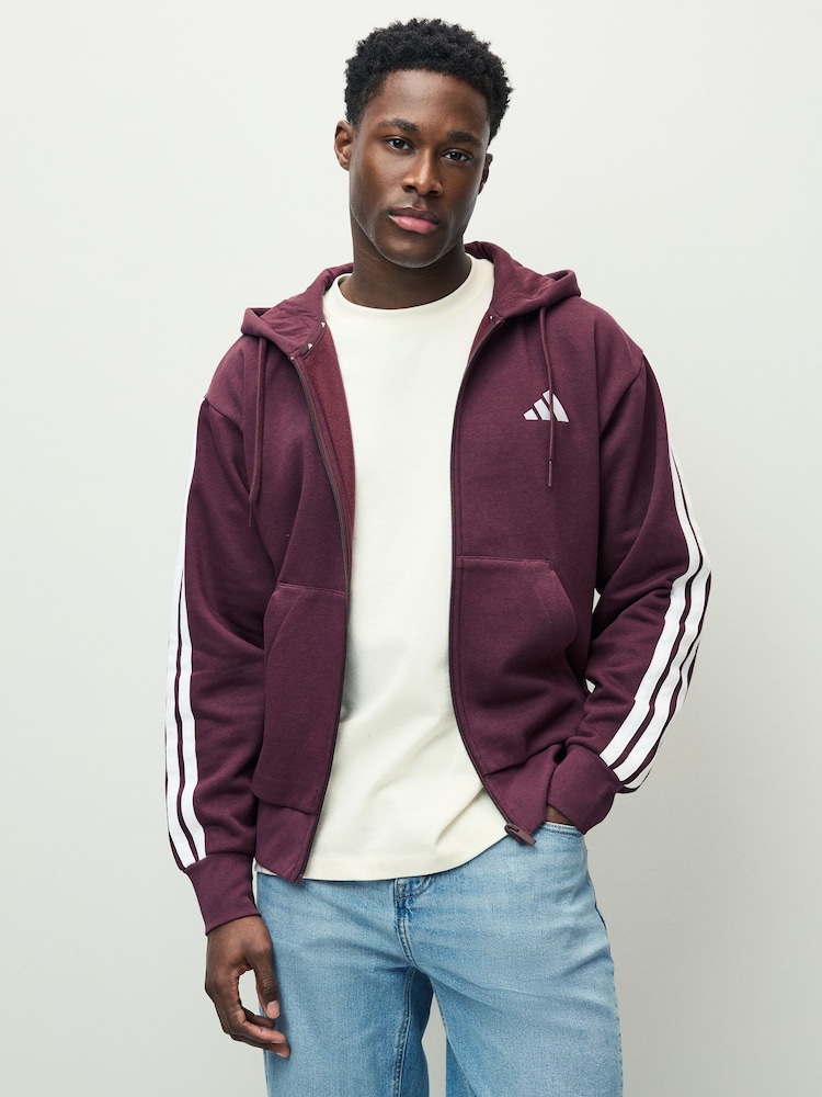 Красный - adidas Essentials 3- Полосатая флисовая толстовка с капюшоном - Image 1 of 6 Красный - adidas Essentials 3- Полосатая флисовая толстовка с капюшоном - Image 1 of 6
