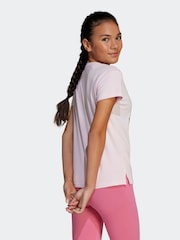 adidas Pink Winter Glam Metallic 100% Cotton T-Shirt - Image 2 of 6