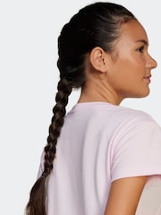 adidas Pink Winter Glam Metallic 100% Cotton T-Shirt - Image 5 of 6