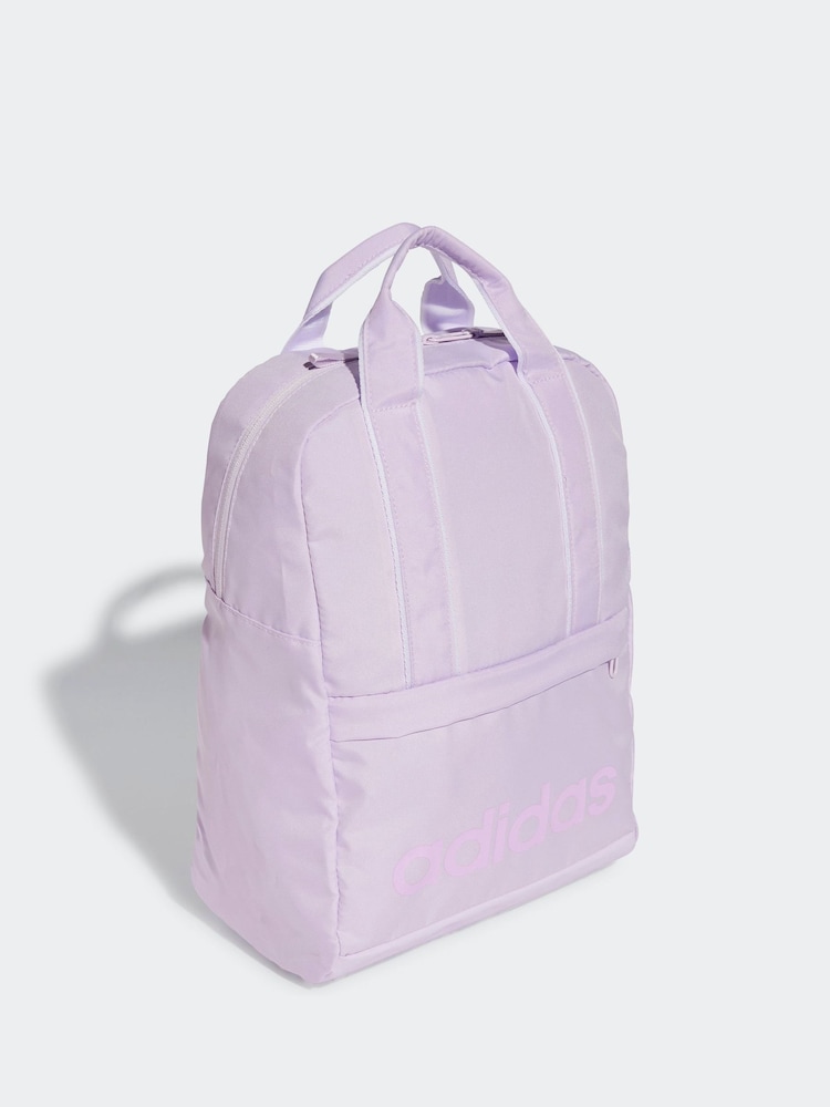 أرجواني - حقيبة ظهر بتصميم مزين بالشعار الخطي من تشكيلة Essentials من adidas - صورة 1 من 5