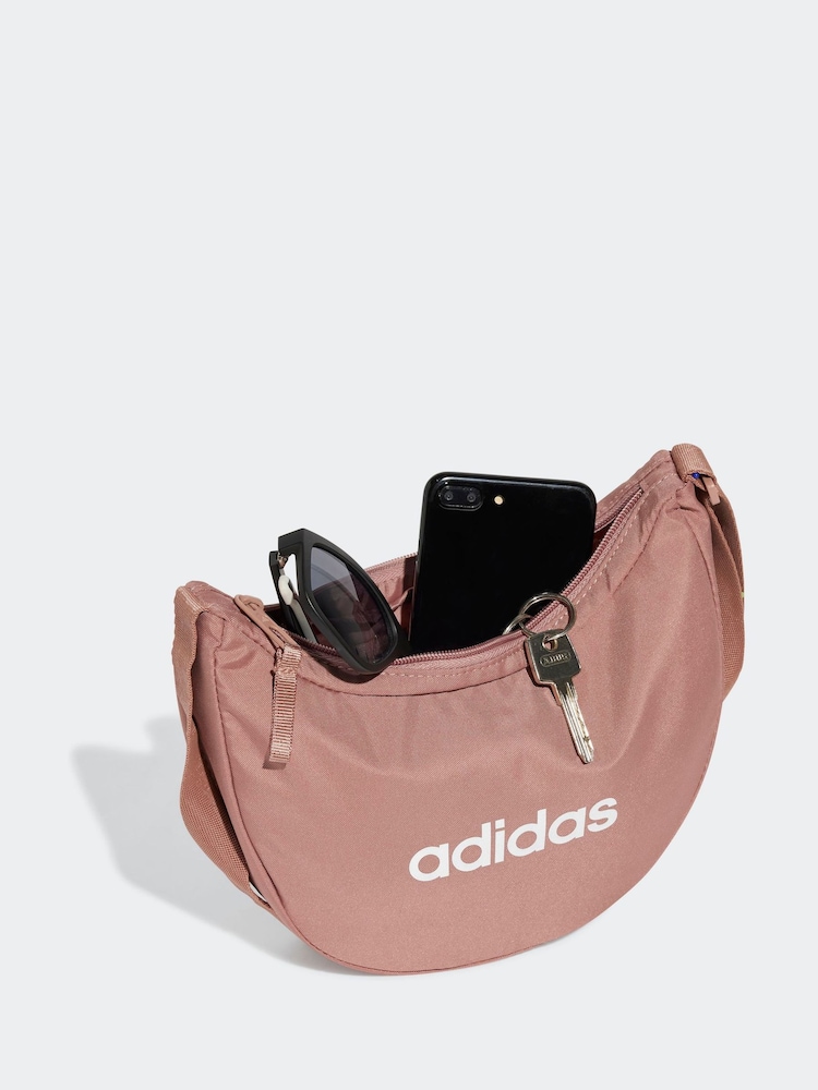 adidas Red Linear Essentials Festival Shoulder Bag - Image 4 of 6