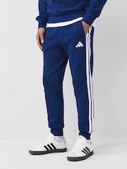 adidas Blue Essentials 3-Stripes Fleece Joggers - Image 1 of 5