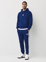 adidas Blue Essentials 3-Stripes Fleece Joggers - Image 2 of 5