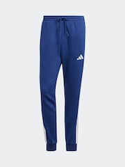 adidas Blue Essentials 3-Stripes Fleece Joggers - Image 5 of 5