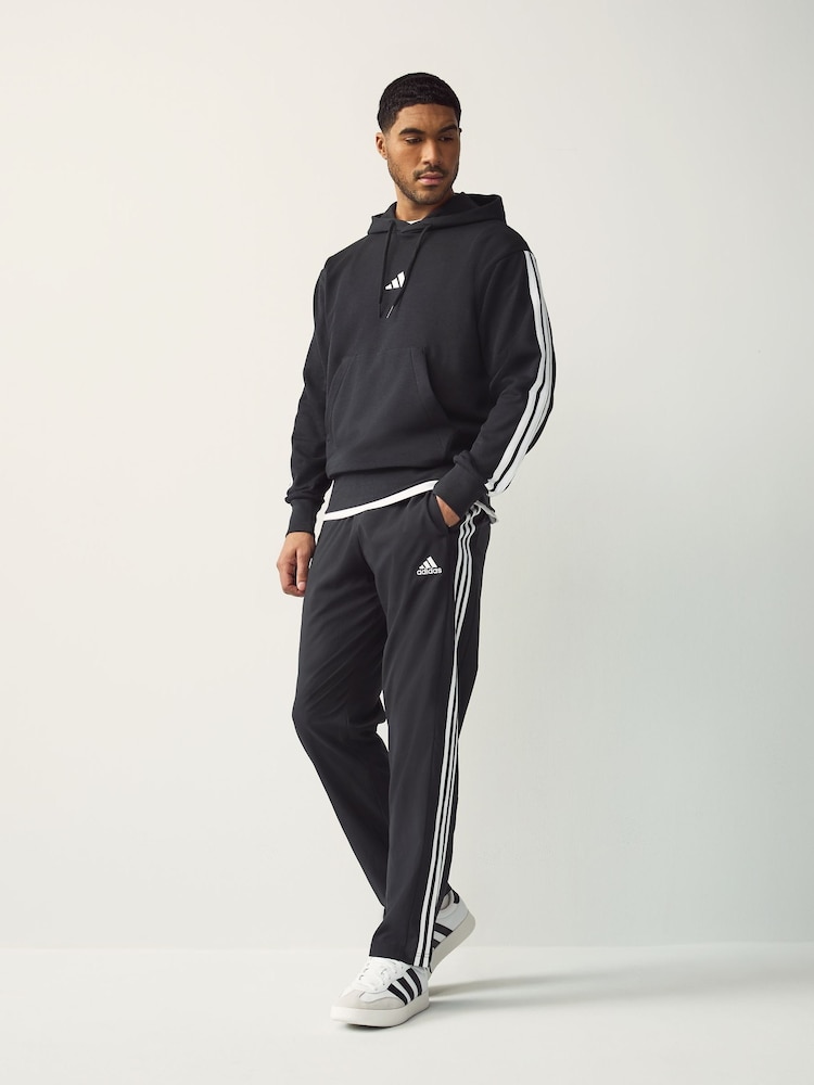 adidas Black Essentials 3-Stripes French Terry Hoodie - Image 2 of 5