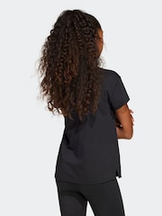 adidas Black Winter Glam Metallic 100% Cotton T-Shirt - Image 2 of 6