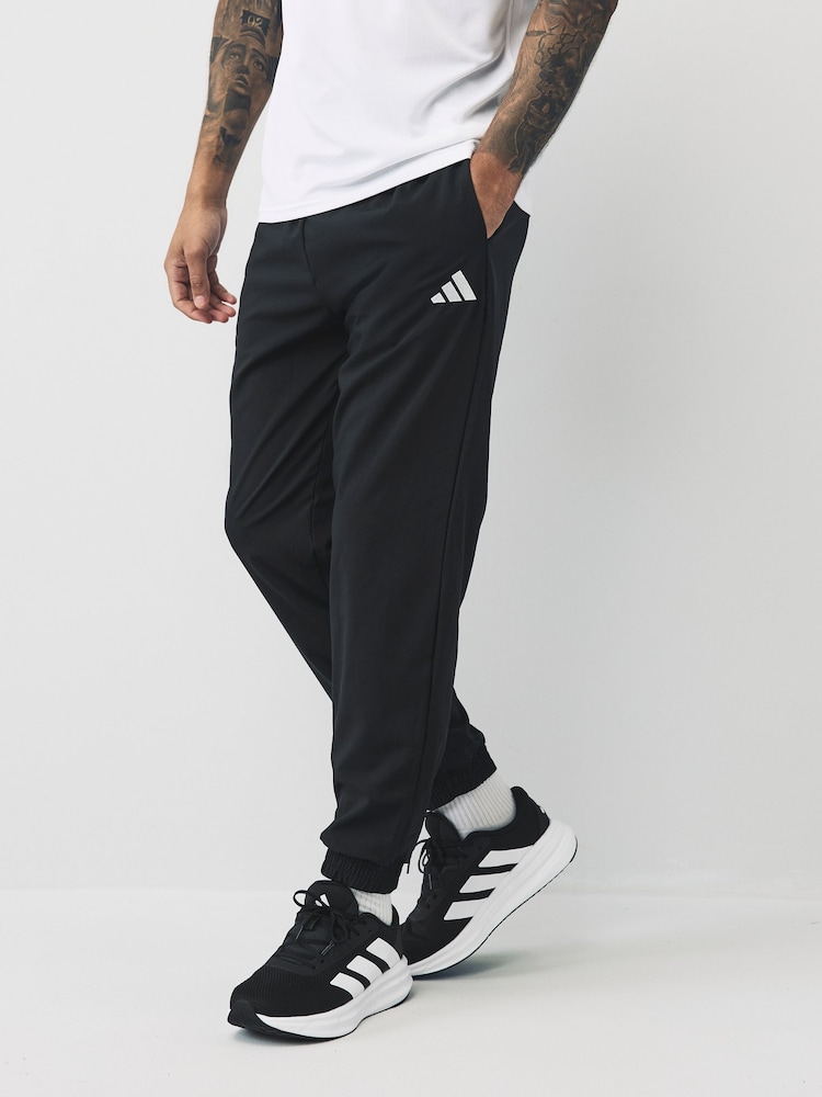 adidas Black Essentials Small Logo Stanford Joggers - Image 1 of 5 adidas Black Essentials Small Logo Stanford Joggers - Image 1 of 5
