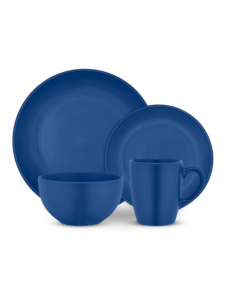 Tower 16 Piece Blue Dinner Set - Image 1 of 8 Tower 16 Piece Blue Dinner Set - Image 1 of 8
