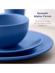 Tower 16 Piece Blue Dinner Set - Image 3 of 8