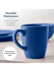 Tower 16 Piece Blue Dinner Set - Image 4 of 8
