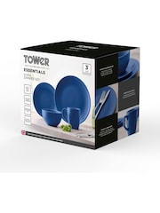 Tower 16 Piece Blue Dinner Set - Image 8 of 8