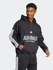 adidas Black House of Tiro Fleece Hoodie - Image 3 of 6
