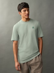 Зеленый - Футболка adidas Originals Trefoil Essentials из 100% хлопка - Image 1 of 6