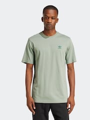 Зеленый - Футболка adidas Originals Trefoil Essentials из 100% хлопка - Image 2 of 6