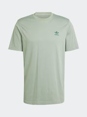 Зеленый - Футболка adidas Originals Trefoil Essentials из 100% хлопка - Image 6 of 6