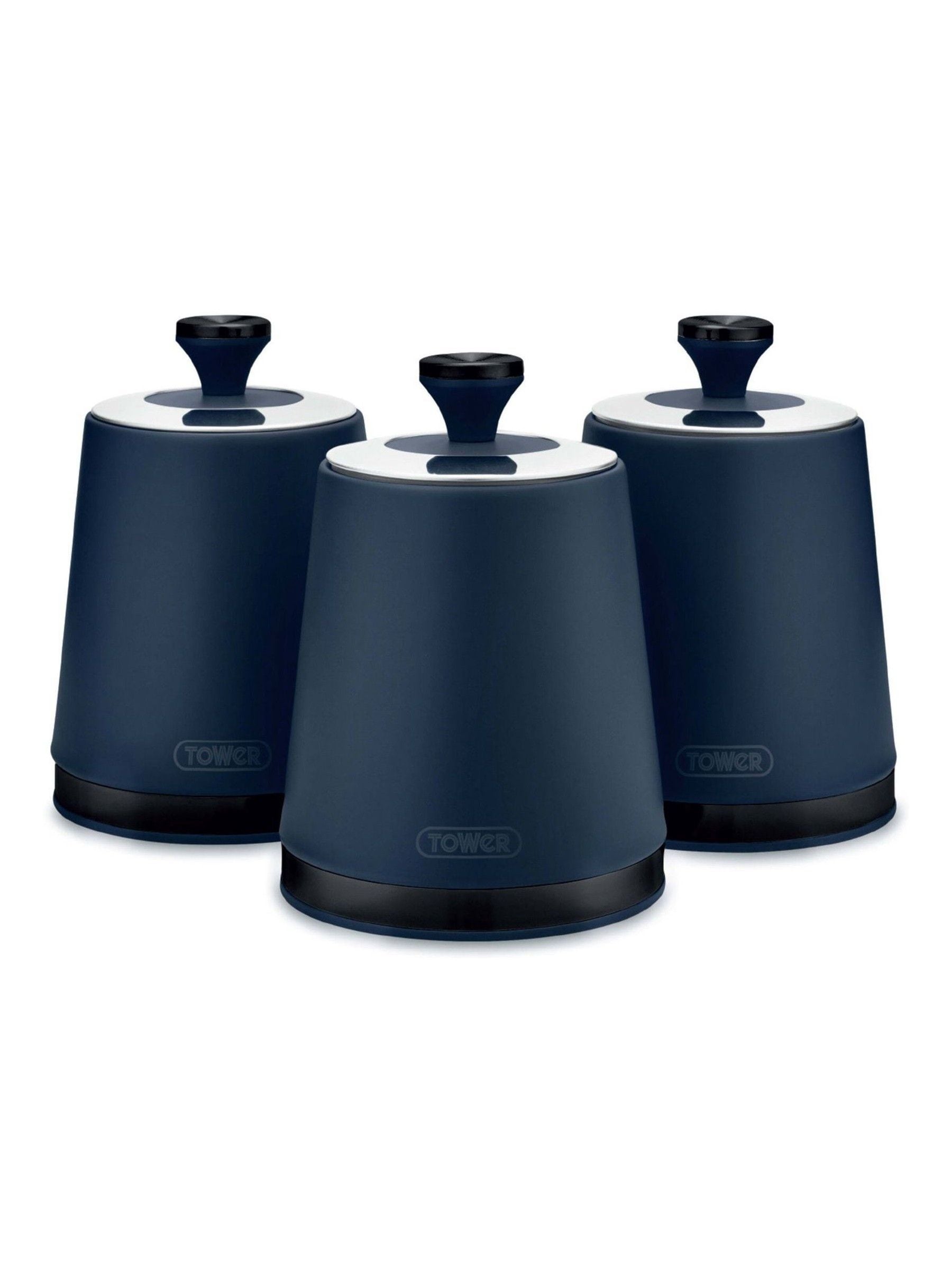 Tower Sera 3 Piece Midnight Blue Kitchen Canister Set - Image 6