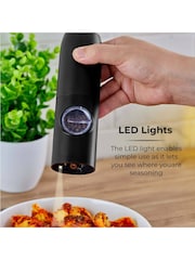 Tower Black Rechargeable Salt and Pepper Mill Set - Image 6 of 11