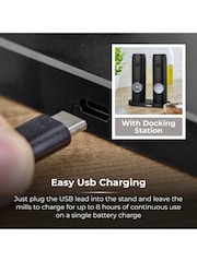 Tower Black Rechargeable Salt and Pepper Mill Set - Image 8 of 11