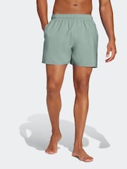 Зеленый - adidas Solid CLX Short Length Swim Shorts - Изображение 1 из 6