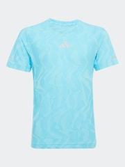 adidas Blue Champ Running T-Shirt - Image 4 of 6