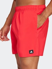 adidas Red Solid CLX Short Length Swim Shorts - Image 4 of 6
