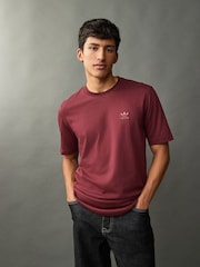adidas Originals Red Trefoil Essentials 100% Cotton T-Shirt - Image 1 of 10