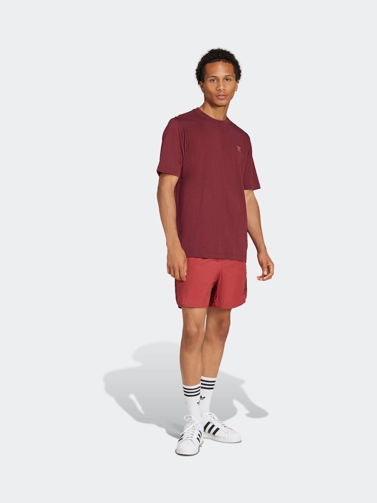adidas Originals Red Trefoil Essentials 100% Cotton T-Shirt - Image 7 of 10