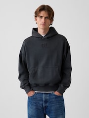 Gap Black Heavyweight Oversized Logo Hoodie - Image 1 of 4