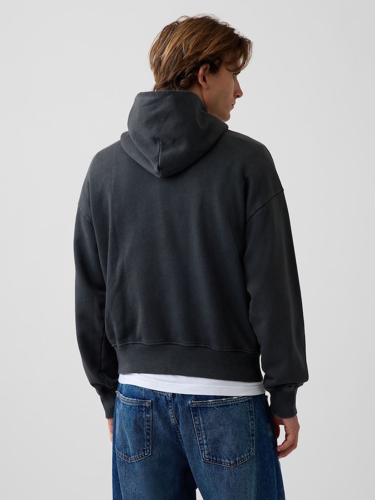 Gap Black Heavyweight Oversized Logo Hoodie - Image 2 of 4 Gap Black Heavyweight Oversized Logo Hoodie - Image 2 of 4