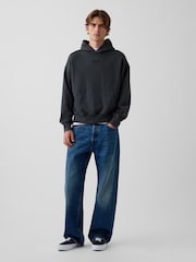 Gap Black Heavyweight Oversized Logo Hoodie - Image 3 of 4