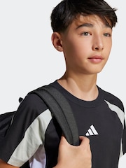 adidas Black Essentials Colourblock 100% Cotton T-Shirt - Image 4 of 5