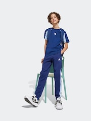adidas Blue Essentials Colourblock 100% Cotton T-Shirt - Image 3 of 6