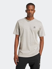 adidas Originals Grey Trefoil Essentials 100% Cotton T-Shirt - Image 5 of 10