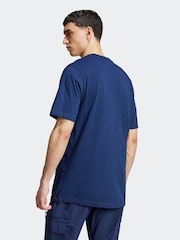 Синий - Футболка adidas Originals Trefoil Essentials из 100% хлопка - Image 3 of 7