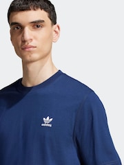 Синий - Футболка adidas Originals Trefoil Essentials из 100% хлопка - Image 5 of 7