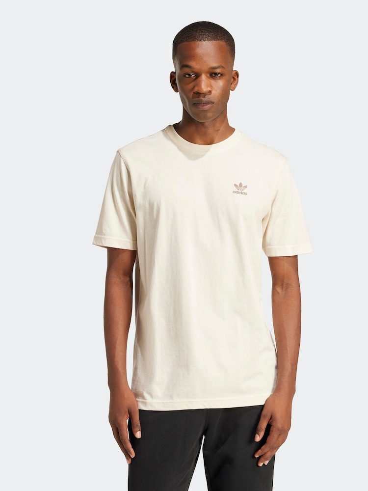 adidas Originals White Trefoil Essentials 100% Cotton T-Shirt - Image 1 of 6