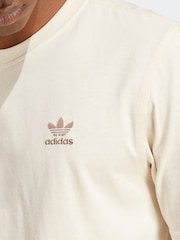 adidas Originals White Trefoil Essentials 100% Cotton T-Shirt - Image 4 of 6