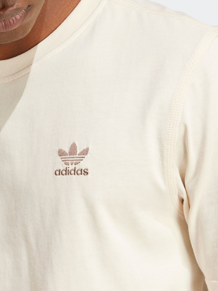 adidas Originals White Trefoil Essentials 100% Cotton T-Shirt - Image 4 of 6