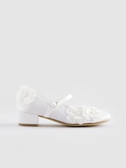 domnișoară de onoare rezistentă la pete Alb Satin - Pantofi Mary Jane de ocazie - Image 1 of 4