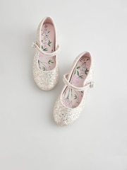 Ivory Glitter Mary Jane Occasion Shoes - Image 6 of 6