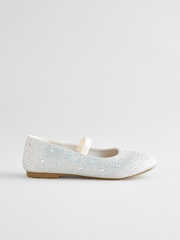 Silver Jewelled Ballet Shoes - Image 2 of 5
