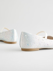 Silver Jewelled Ballet Shoes - Image 3 of 5